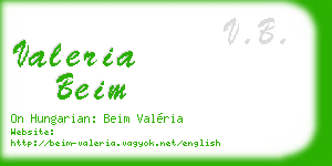 valeria beim business card